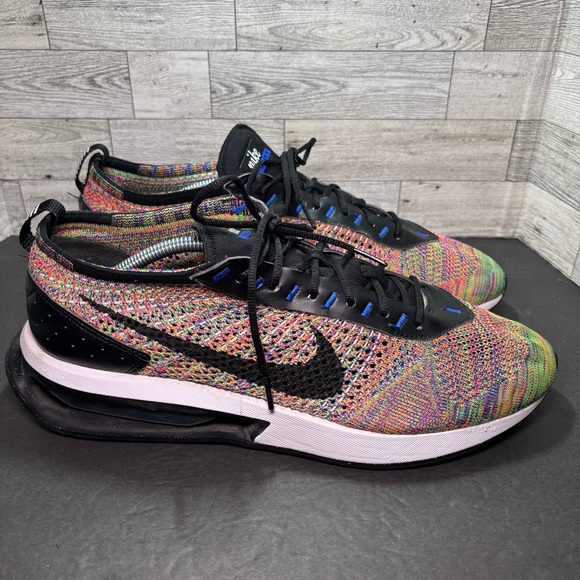 Nike Men's Air Max Flyknit Racer Multicolor Shoes Sneakers Trainers (FD2765-900) - Picture 3 of 13